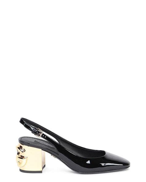 dolce gabbana heels black|dolce & gabbana slingback heel.